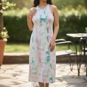 Amanda Uprichard Pastel Tie-Dye Dress